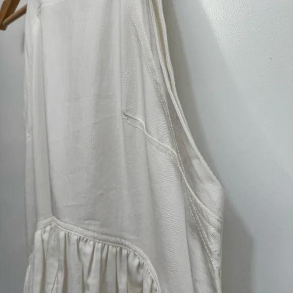 Pilcro Anthropologie Kyla Flounce Mini Dress Women Small Petite Pockets - Picture 4 of 15